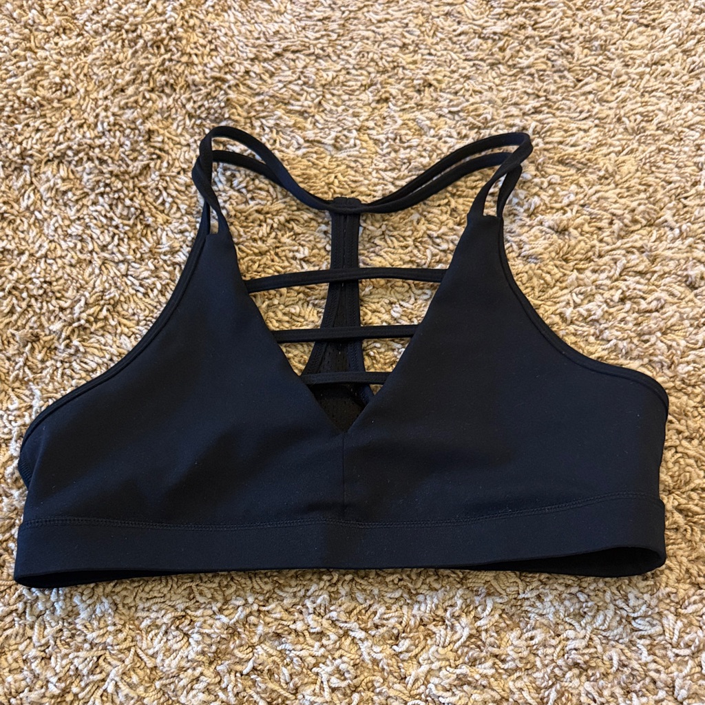 Zyia Active Women's Black Strappy Bralette - Sleek Supportive Intimates